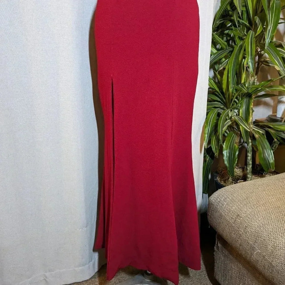 Dress The Population Iris Red Maxi Dress Trumpet Size Small - Picture 4 of 10